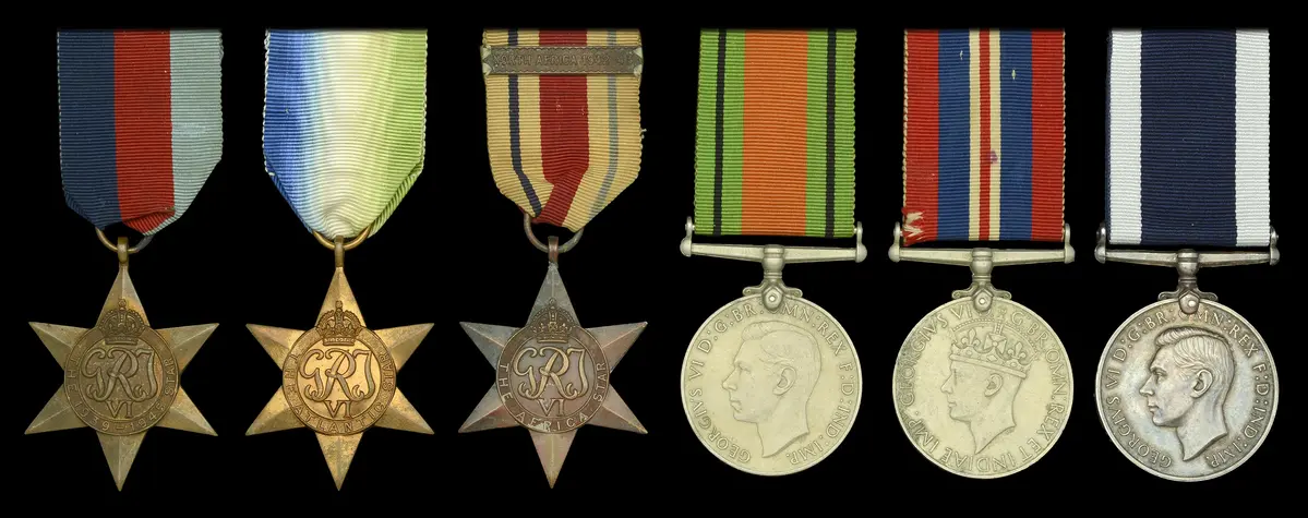 Six: Chief Petty Officer S. W. Scrace, Royal Navy 1939-45 Star; Atlantic