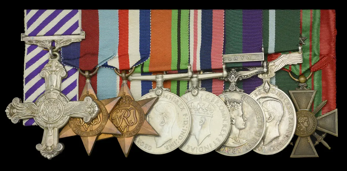 A Second War pilot’s D.F.C. group of eight awarded to Flight Lieutenant