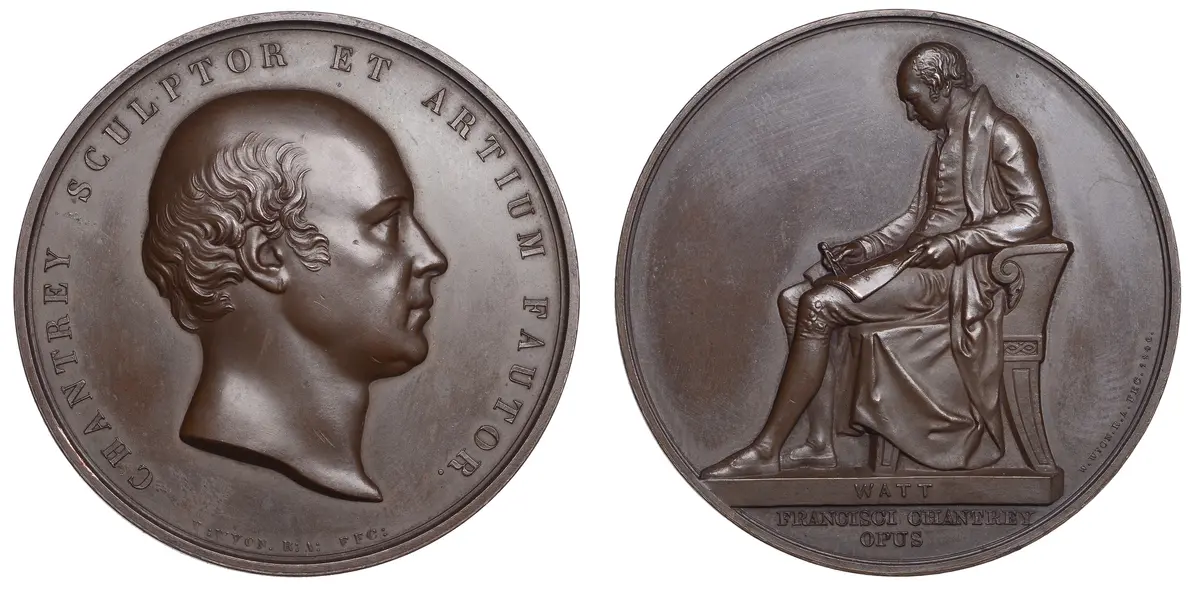 Sir Francis Chantrey, 1843 [struck 1846], a copper medal by W. Wyon