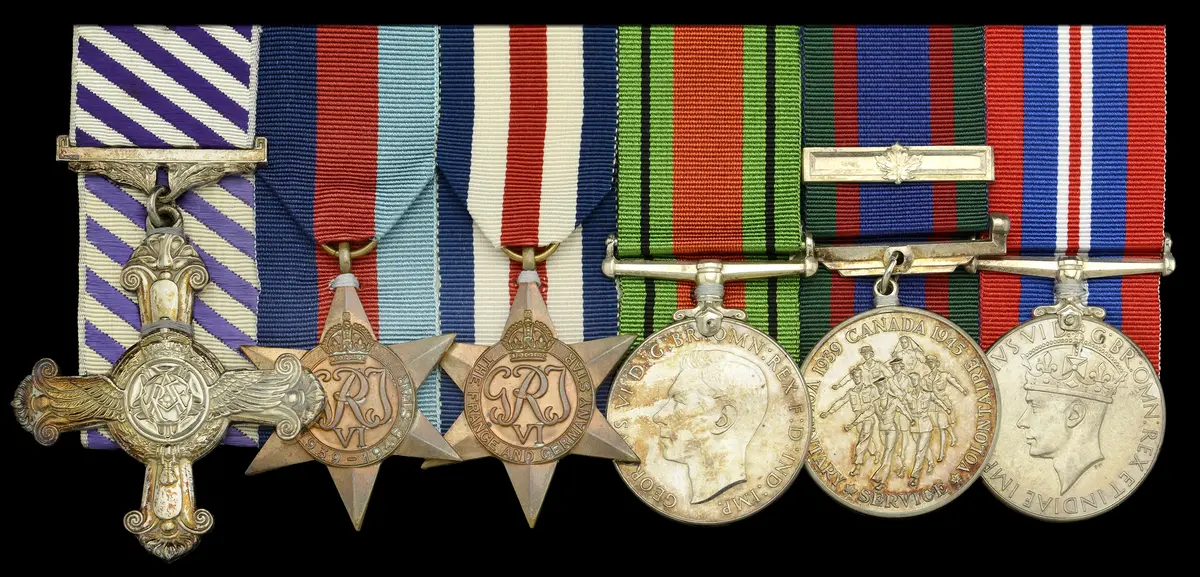 A Second War D.F.C. group of six awarded to Flying Officer J. W. Murray