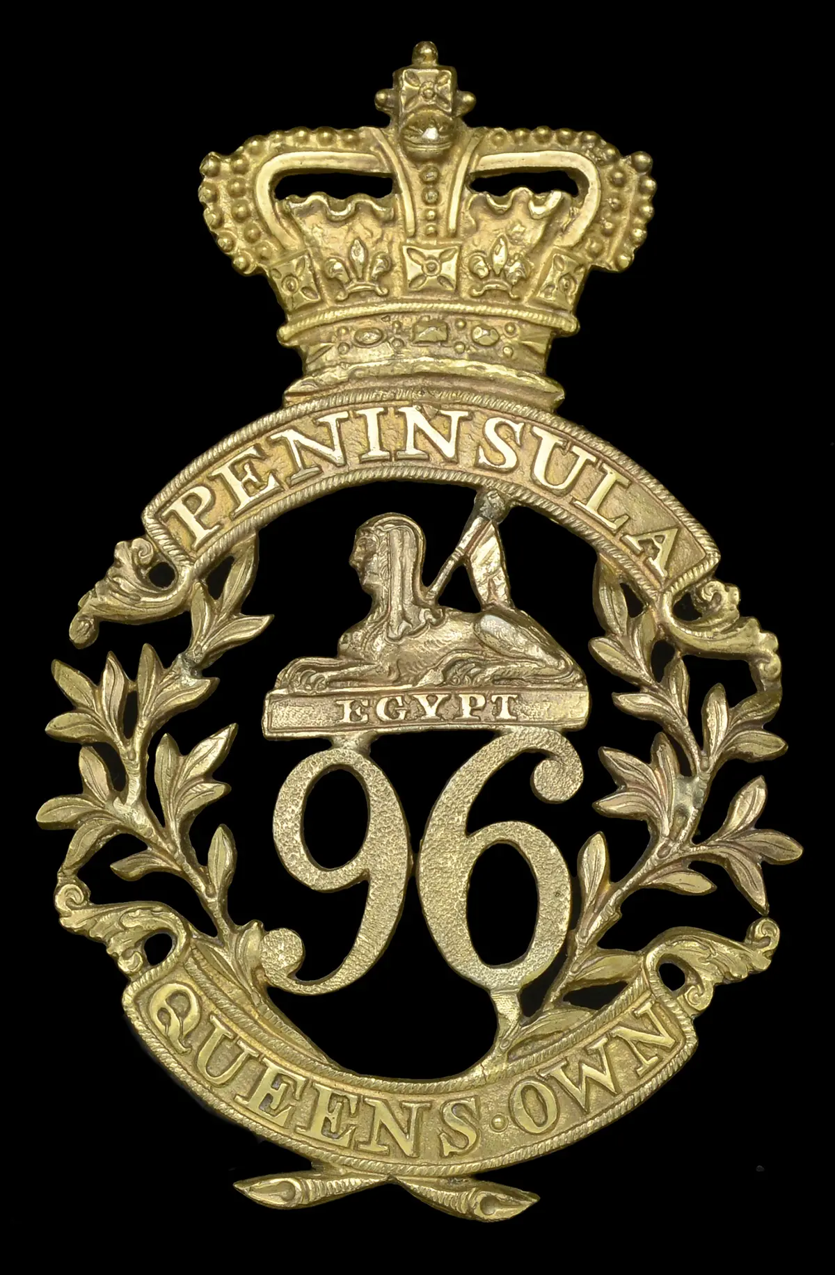 96th Regiment of Foot Insignia. A very good, scarce and original unidentified