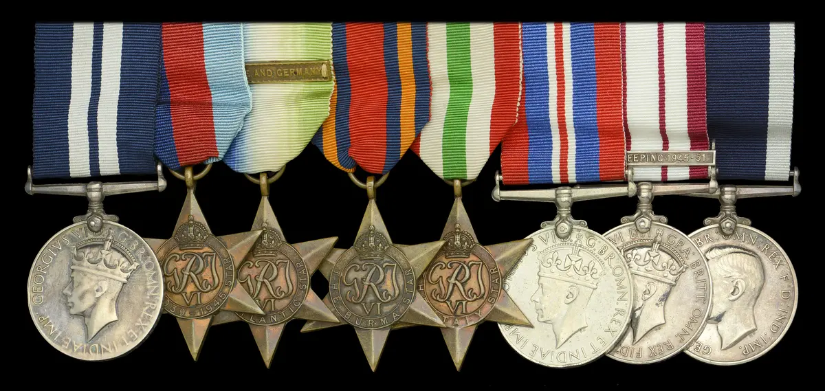 A good Second War D.S.M. group of eight awarded to Chief Petty Officer