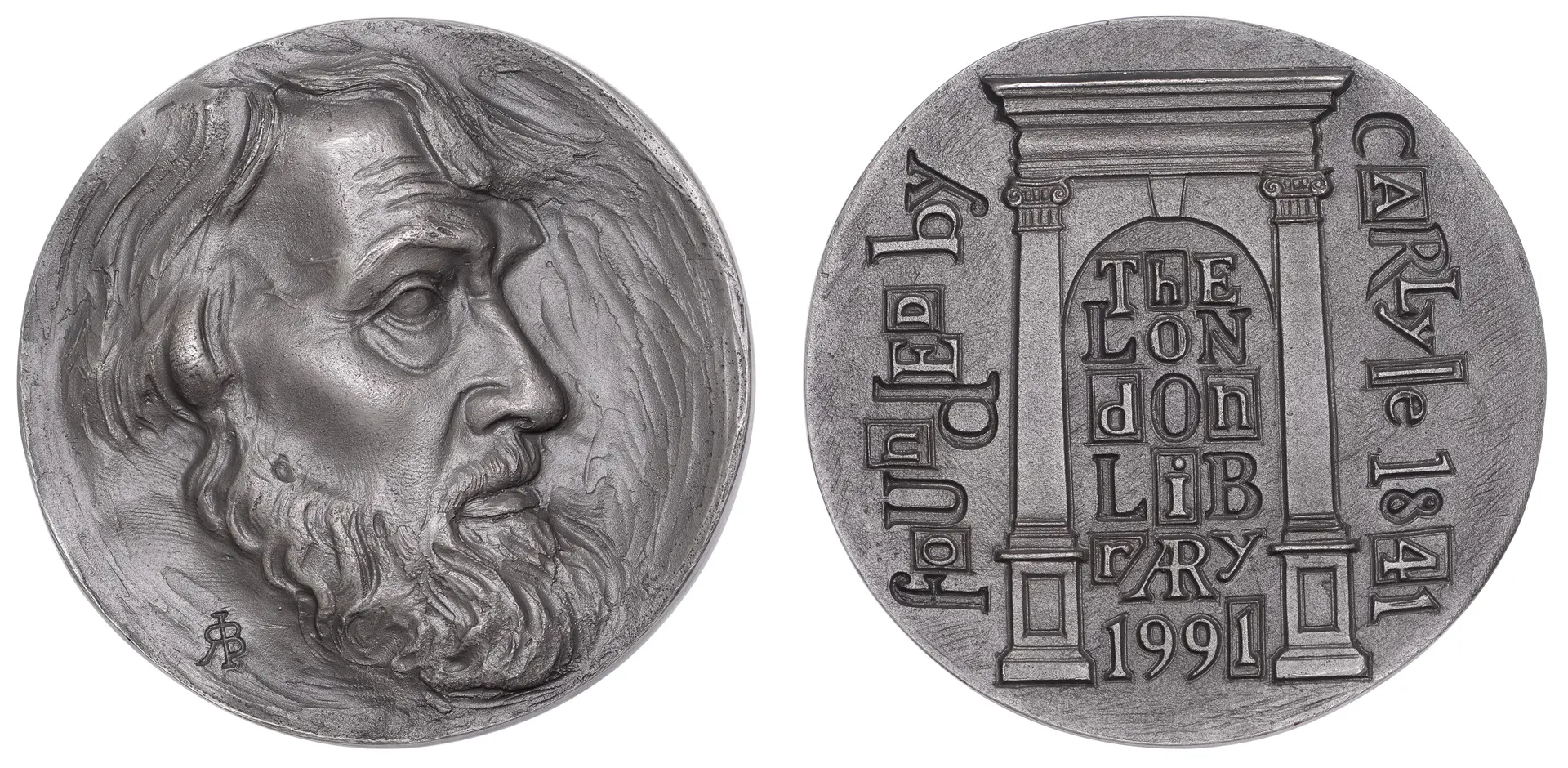 ENGLAND, 150th Anniversary of the London Library, 1991, a cast silver