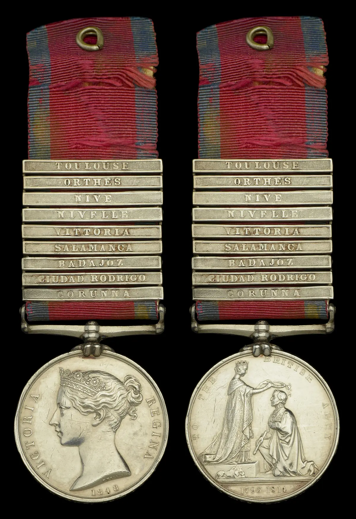 Military General Service 1793-1814, 9 clasps, Corunna, Ciudad Rodrigo