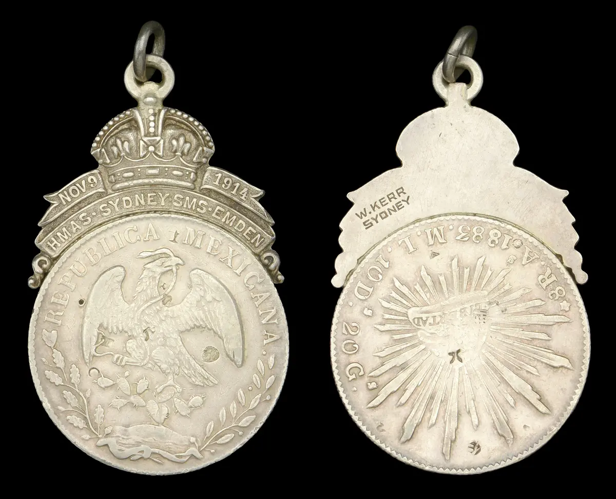 A Sydney-Emden Mexican dollar attributed to Chief Petty Officer T.