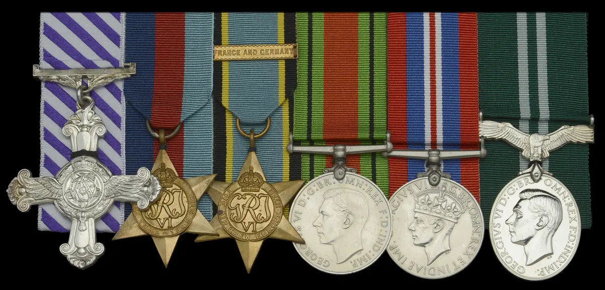 A fine Second War pilot’s immediate D.F.C. group of six awarded to
