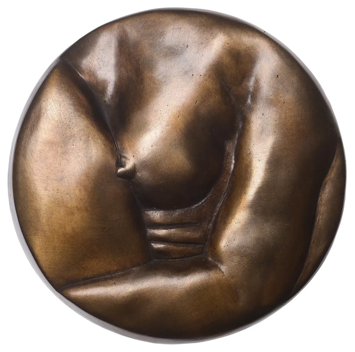 FRANCE, Te montrer [To Show You], 1989, a uniface bronze medal by