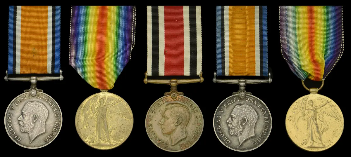 Family Group: Three: Bombardier J. W. Mason, Royal Garrison Artillery