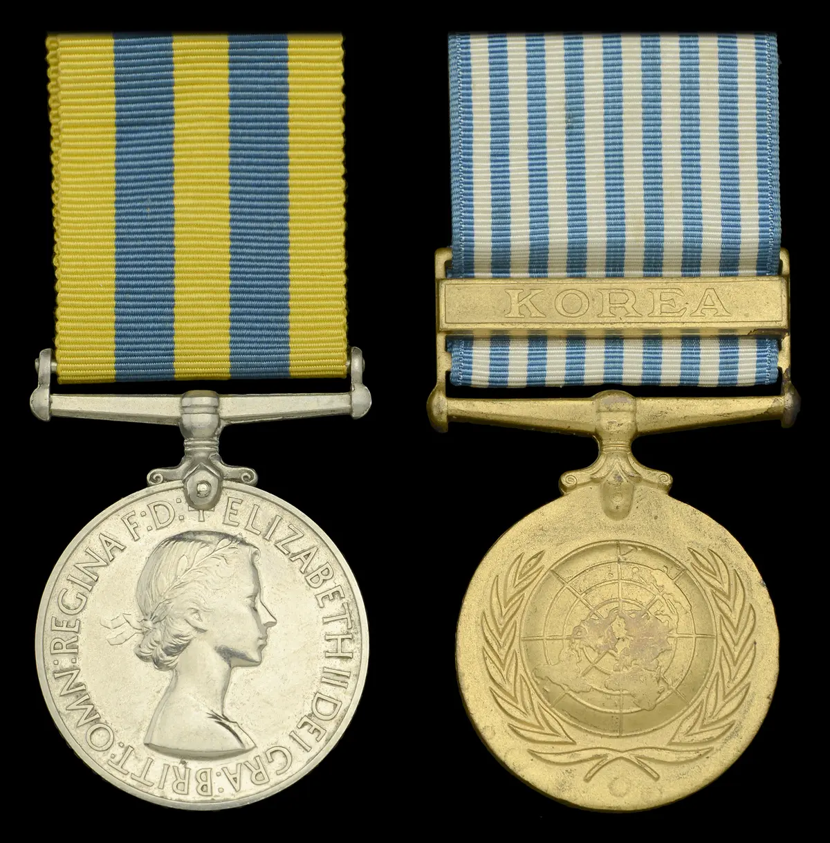 Pair: Private P. J. C. Stamp, Gloucestershire Regiment Korea 1950-53