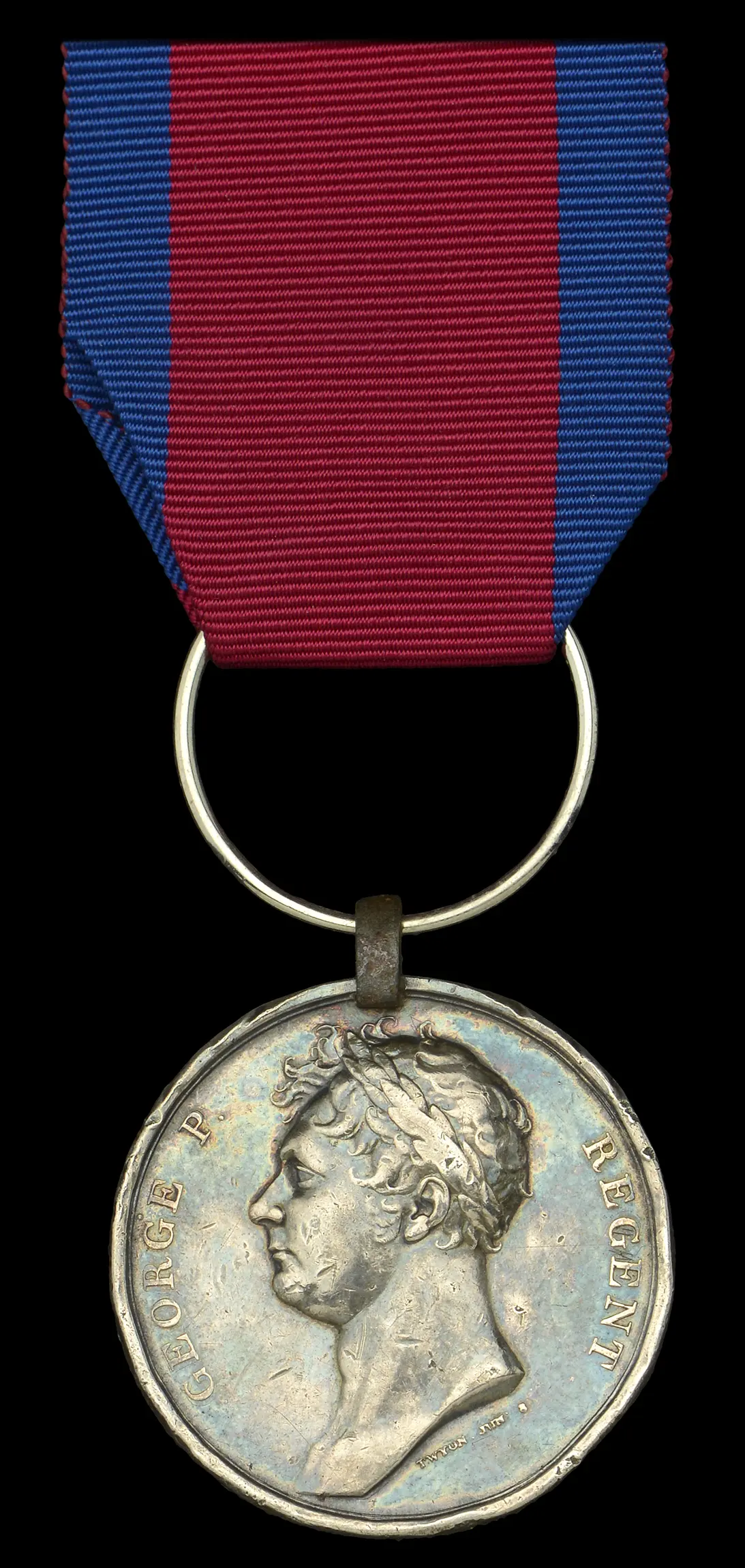 The Waterloo medal awarded to Private John Kay, 1st Dragoon Guards