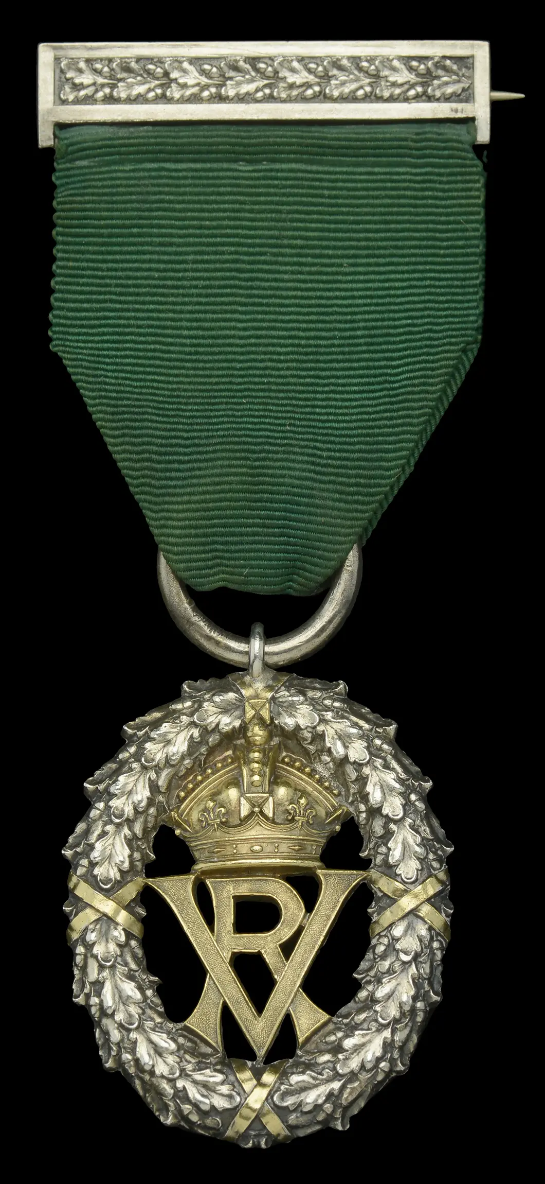 Volunteer Officers’ Decoration, V.R. cypher, hallmarks for London