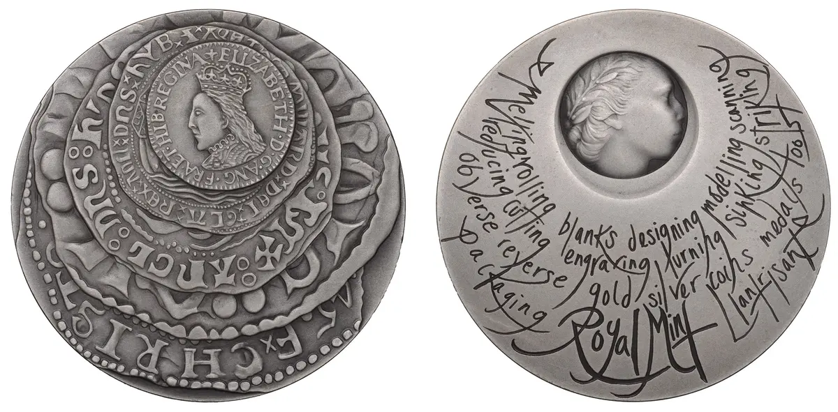 Heritage of the Royal Mint, 2009, a silver medal by Emma Noble for
