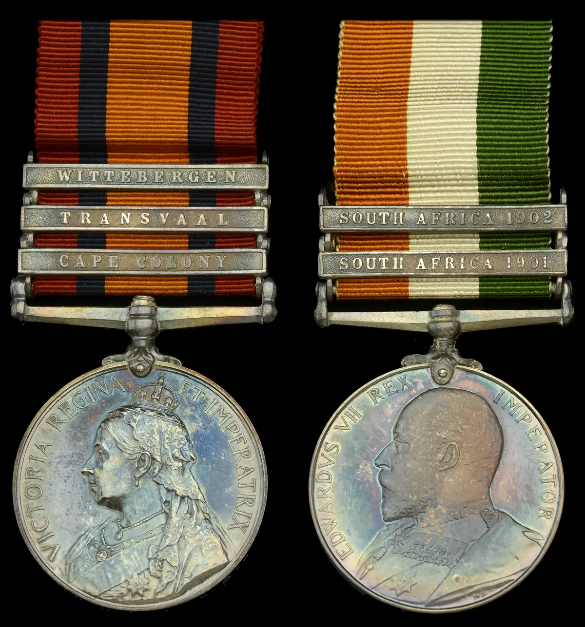 Pair: Private W. Brown, Scots Guards Queen’s South Africa 1899-1902
