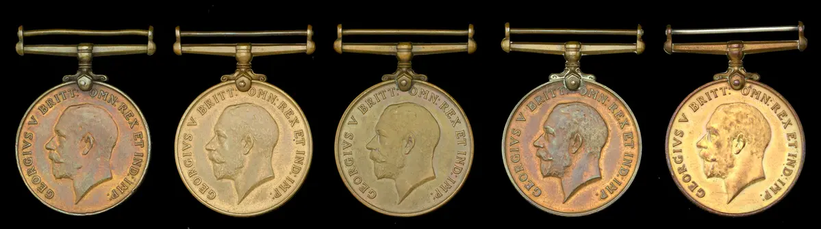 Mercantile Marine War Medal 1914-18 (5) (K. J. Ainslie.; Norman G.
