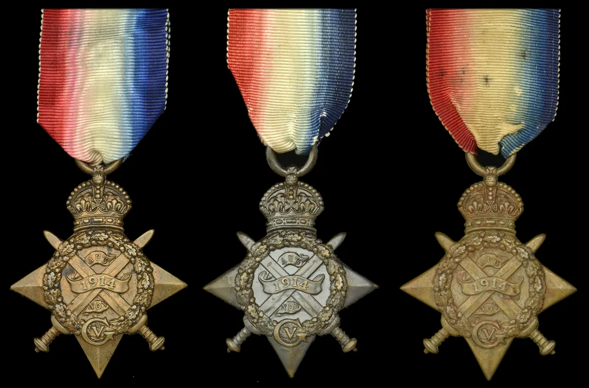1914 Star (3) (11008 Pte. A. Brennan. 1/R.W. Fus:; 5500 Pte. W. Edwards.