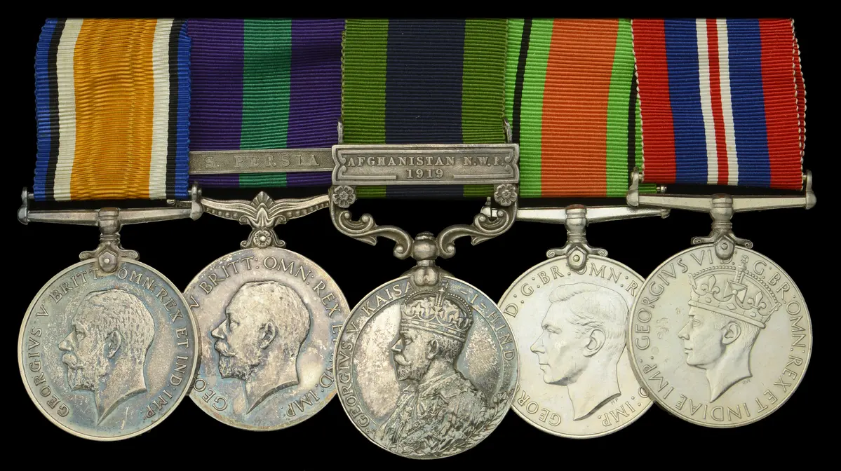Five: Captain S. Smyth, 1/55th Coke’s Rifles British War Medal 1914-20