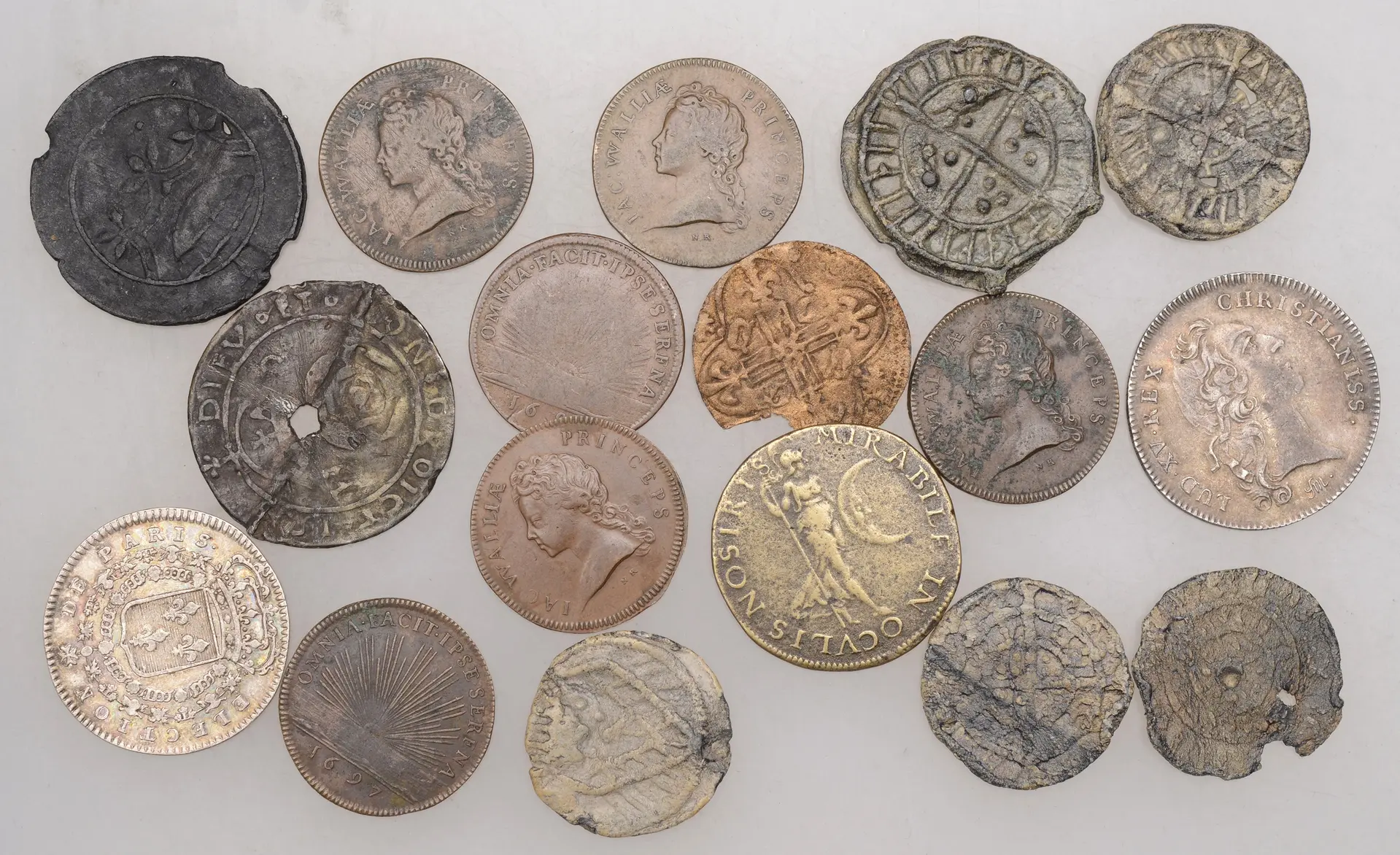 France, Louis XV, silver Jetons (2), both for the Académie royale