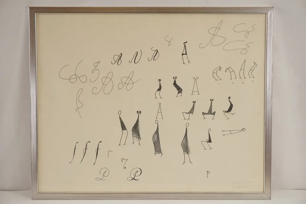 Per Olof Ultvedt, Litografi 67,5x54cm. M43