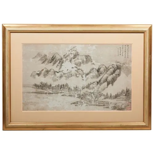 ATTRIBUTED TO WANG HUI (1632-1717), LAKESHORE AMIDST CLOUDS ...