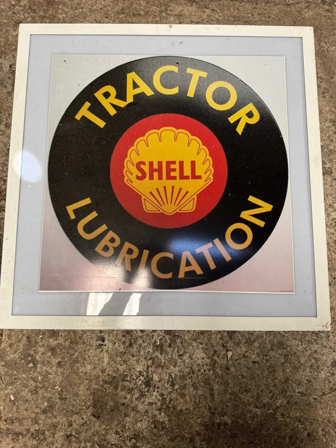 SHELL TRACTOR LUBRICATION, LIGHT UP SIGN 24" X 24"