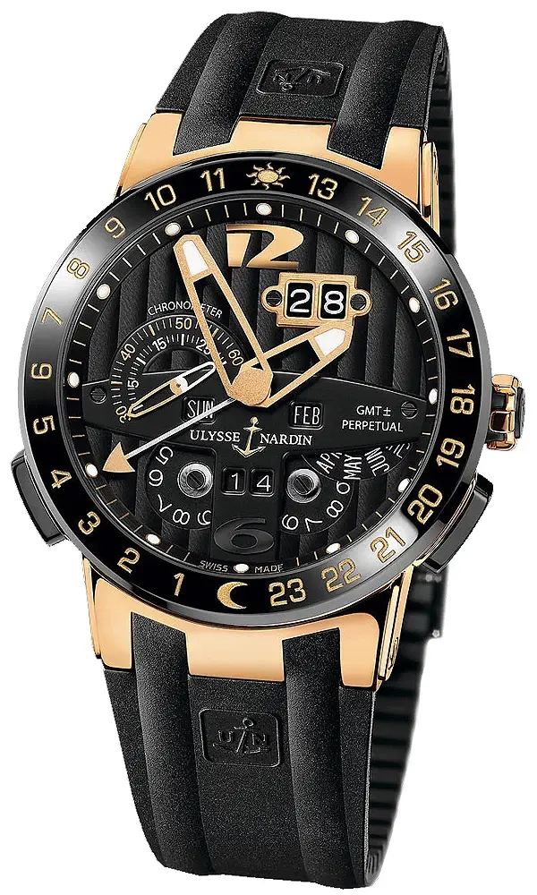Ulysse Nardin El Toro GMT Perpetual Calendar 18K Rose Gold Men's Watch