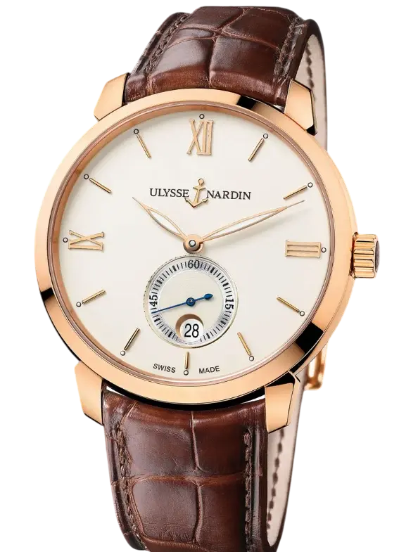 Ulysse Nardin Classic Classico Small Second 18k Rose Gold Men's Watch