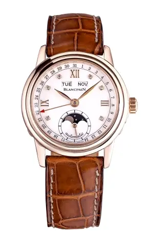 Blancpain Leman Moonphase & Complete Calendar 18K Rose Gold Ladies Watch