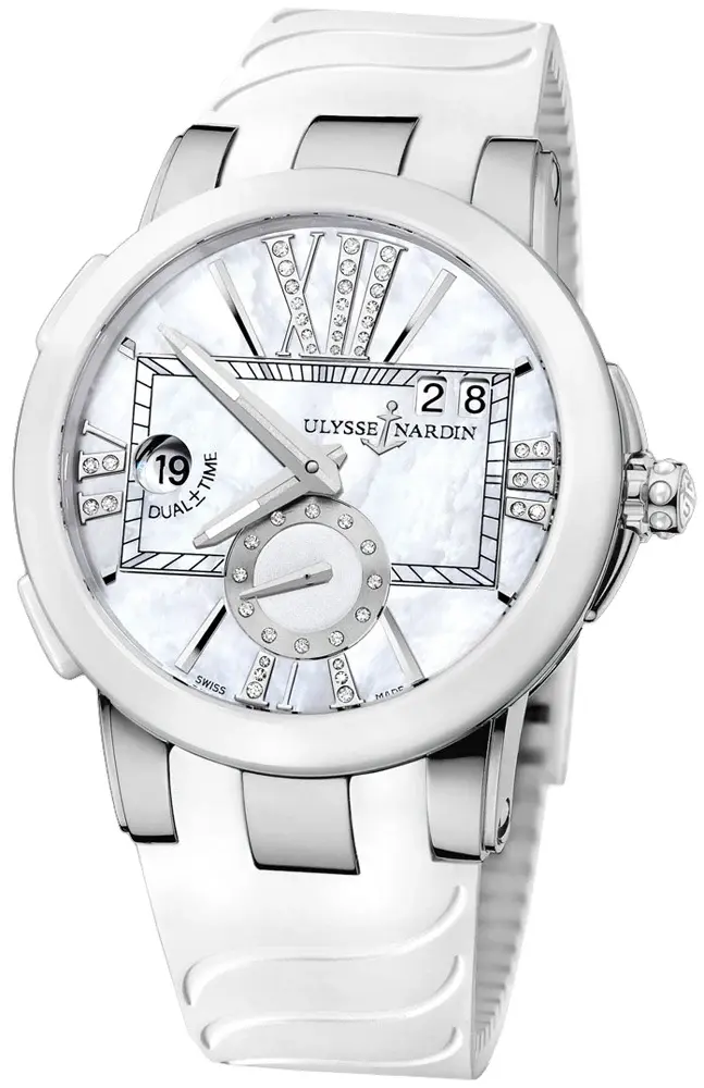 Ulysse Nardin Executive Dual Time Stainless steel & Ceramic Lady Watch