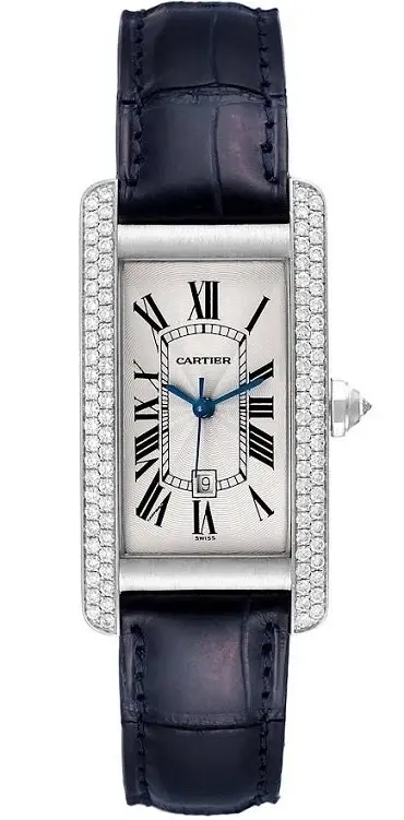 Cartier Tank 18K White Gold & Diamonds Lady's Watch