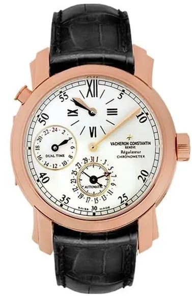 Vacheron Constantin Malte Dual Time Regulator 18K Rose Gold Men's Watch