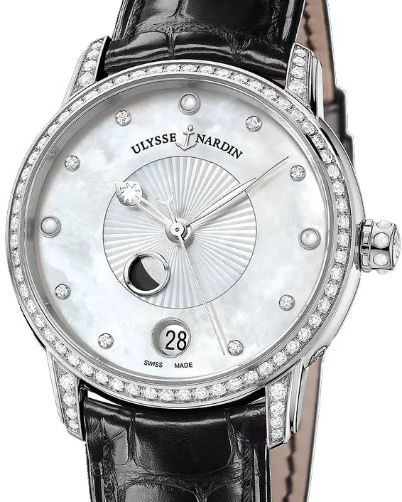 Ulysse Nardin Classico Luna Stainless steel & Diamonds Lady's Watch