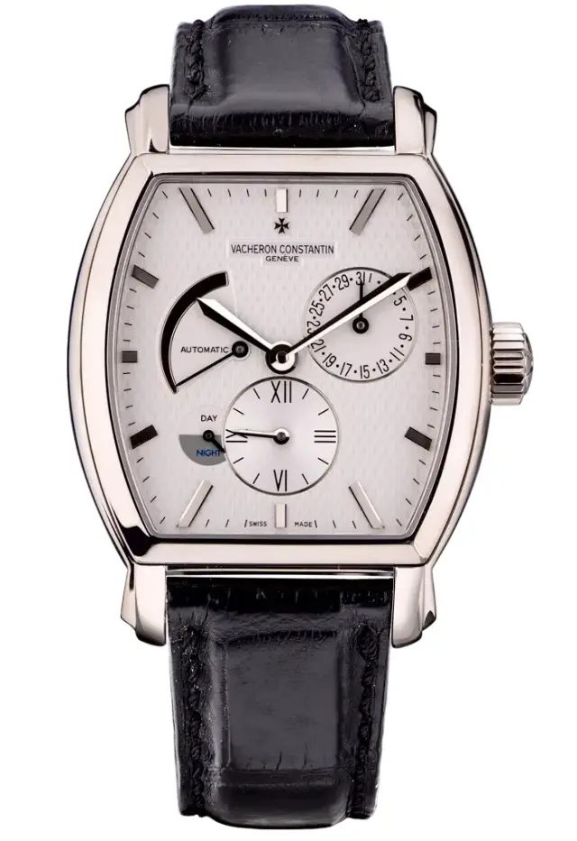 Vacheron Constantin Malte Tonneau Dual Time 18K White Gold Men's Watch