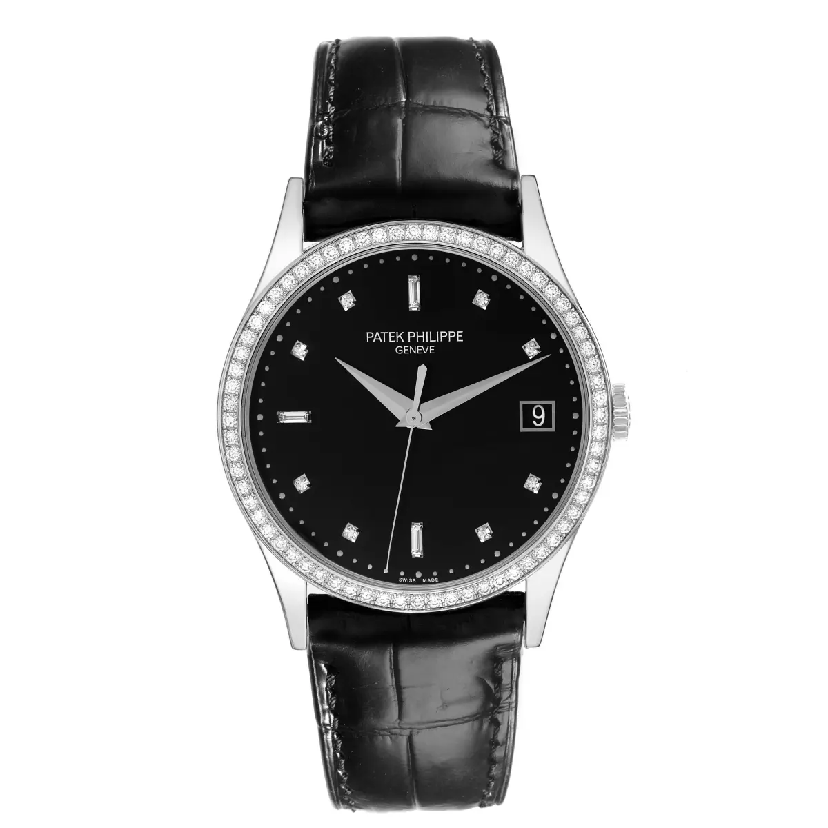 Patek Philippe Calatrava 18K White Gold & Diamond Men’s Watch