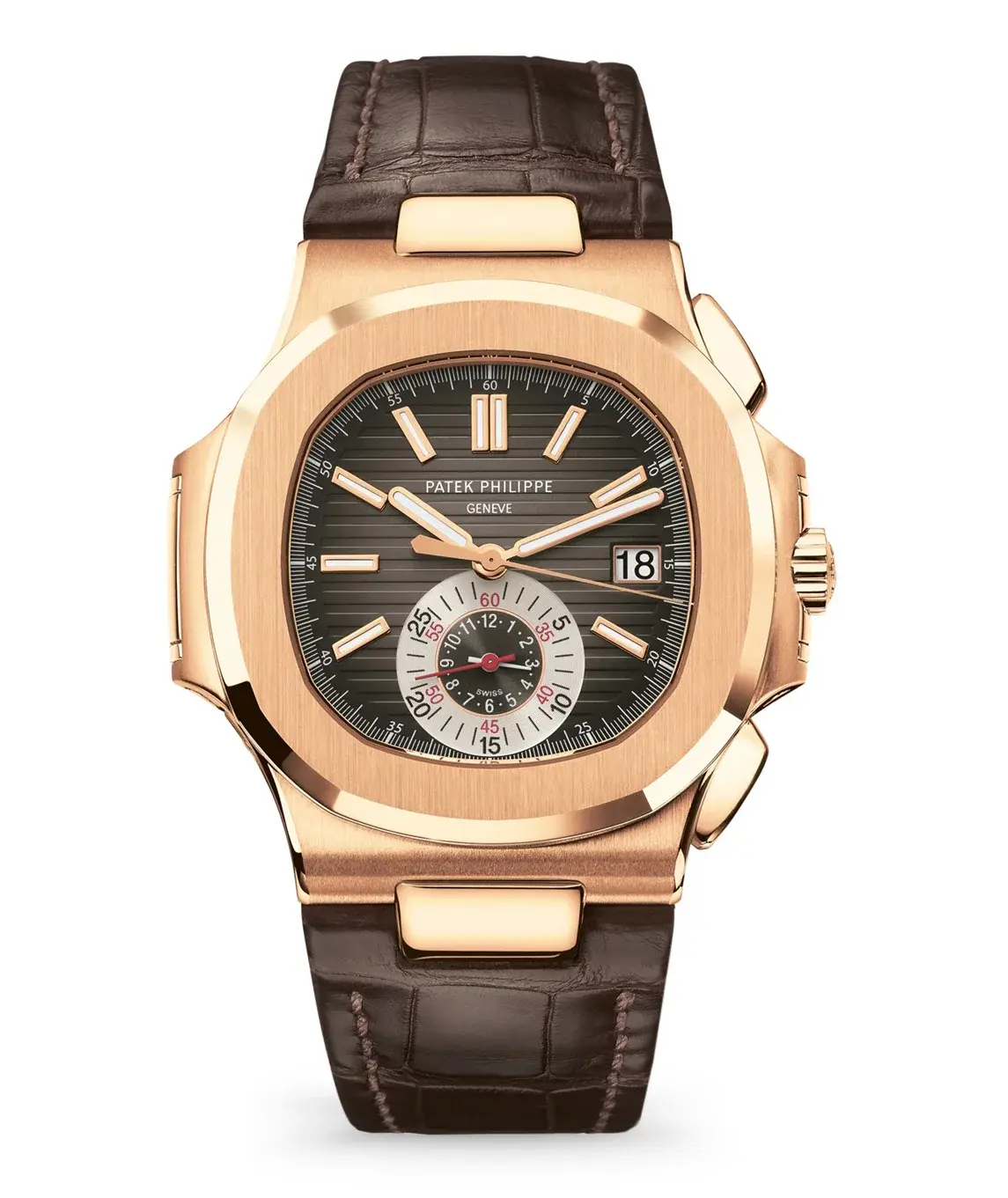 Patek Philippe Nautilus 18K Rose Gold Mens Watch