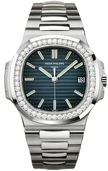 Patek Philippe Nautilus 18K White Gold&Diamonds Men's Watch