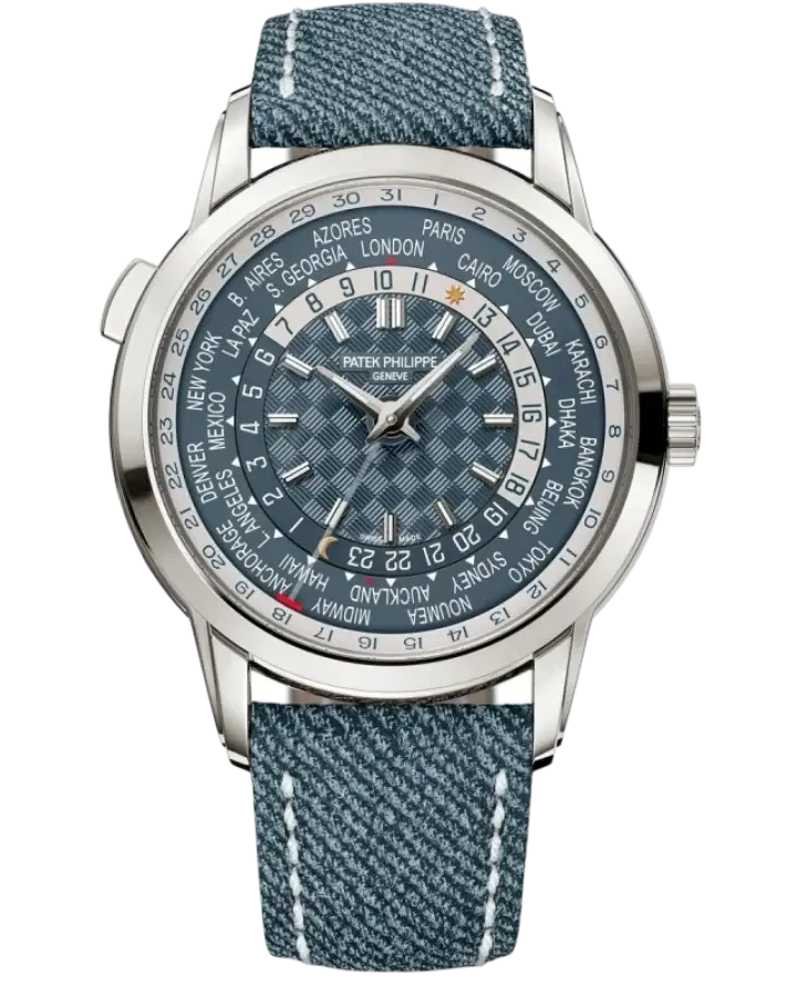 Patek Philippe Complicated Watches World Time 40 mm 18K White Gold Men’s Watch