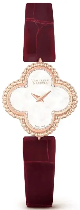 Van Cleef & Arpels Alhambra 18K Rose Gold & Diamonds Lady's Watch