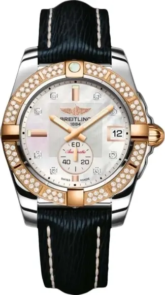 Breitling Galactic Stainless Steel & 18K Rose gold & Diamonds Lady's Watch