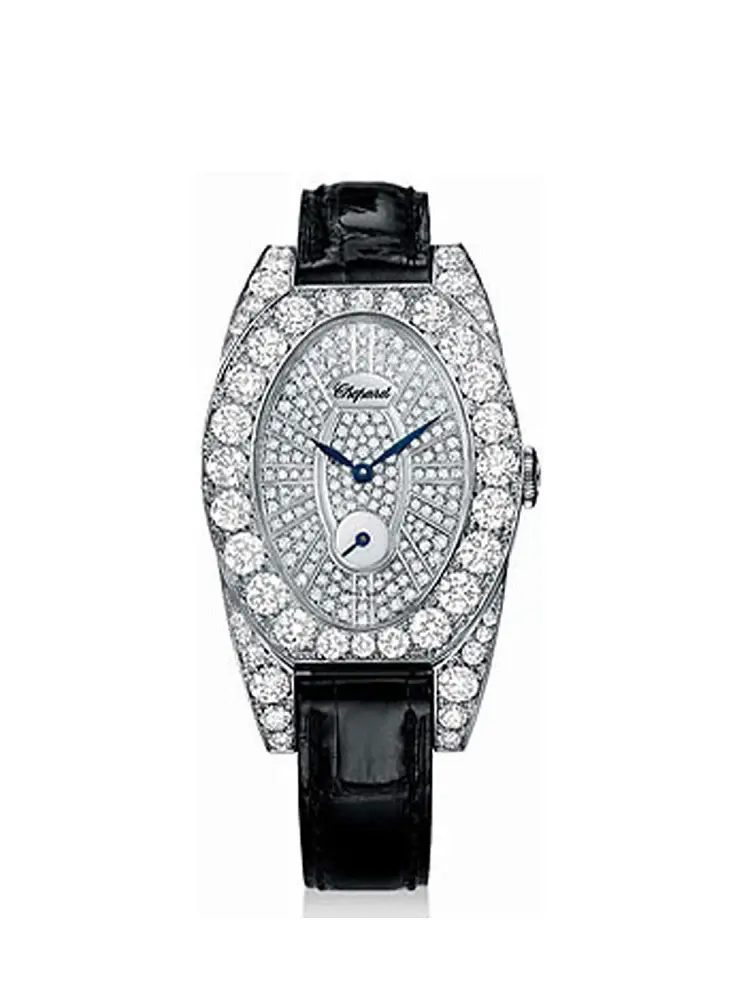 Chopard Classic Cat Eye Small Seconds 18K White Gold & Diamonds Lady's Watch