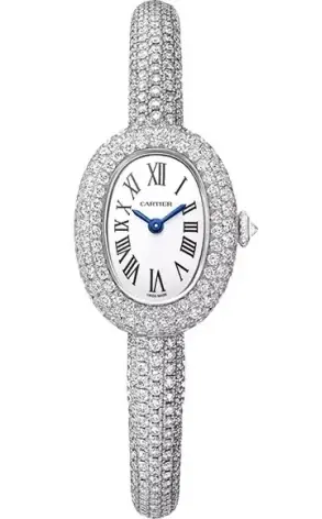Cartier Baignoire 18K White Gold & Diamonds Lady's Watch