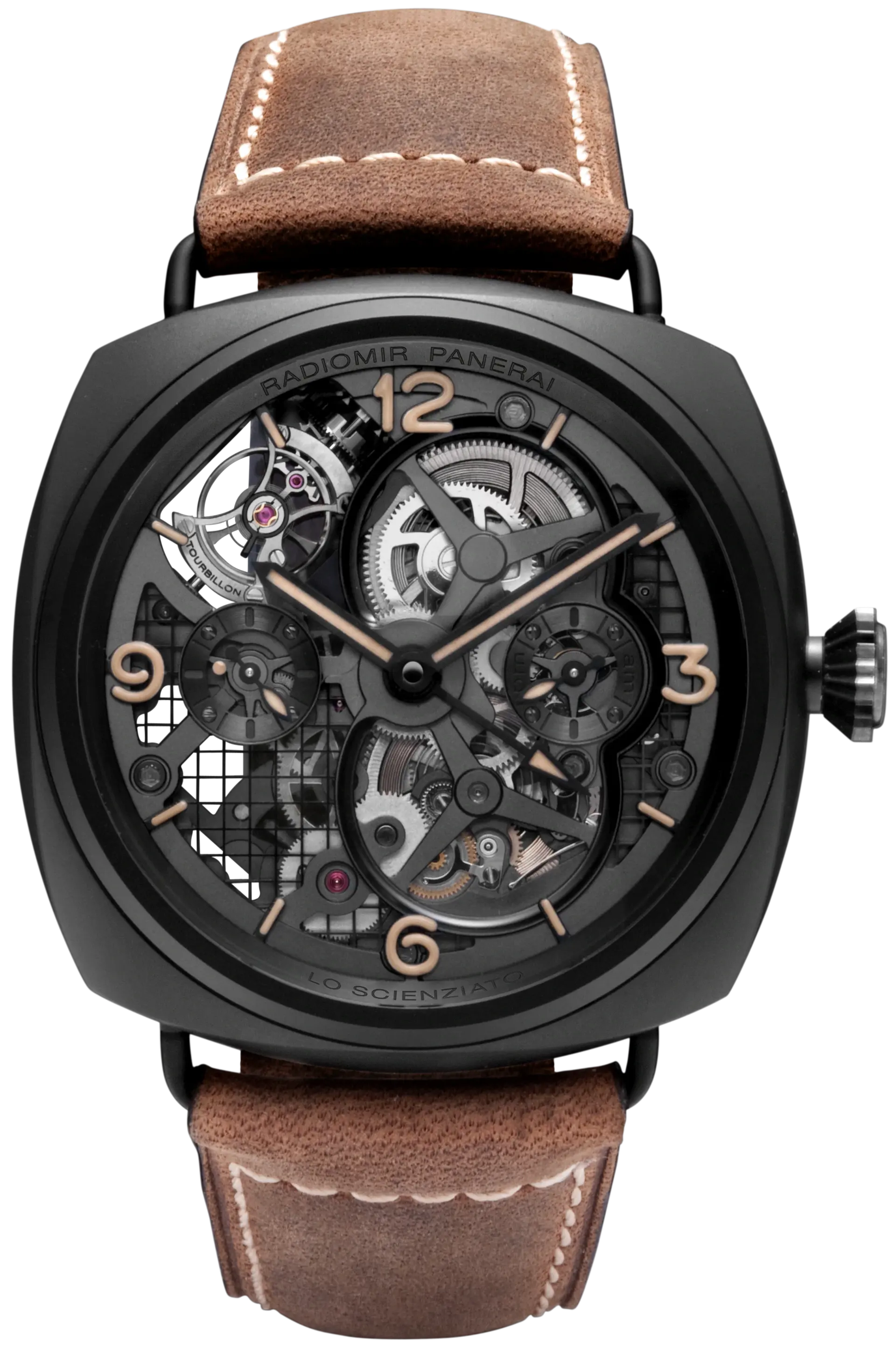Panerai Radiomir Lo Scienziato Tourbillon GMT Ceramic Men's Watch