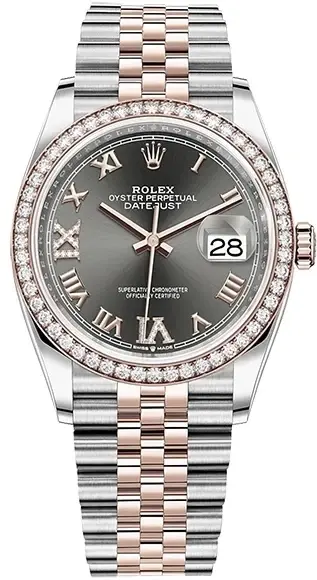 Rolex Datejust 36 Stainless Steel & 18k Rose Gold Ladies Watch