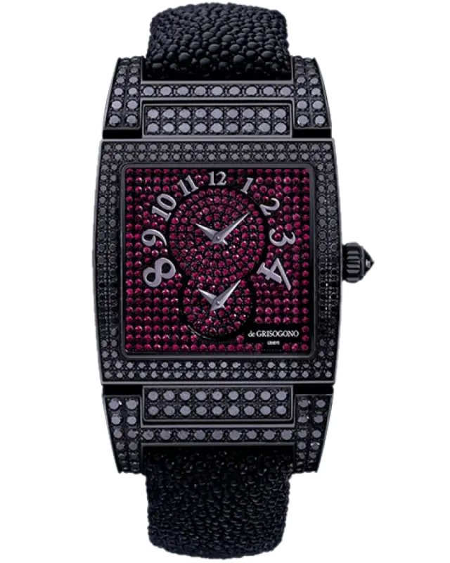 De Grisogono Instrumentino Blackened 18K White Gold & Rubies Ladies Watch