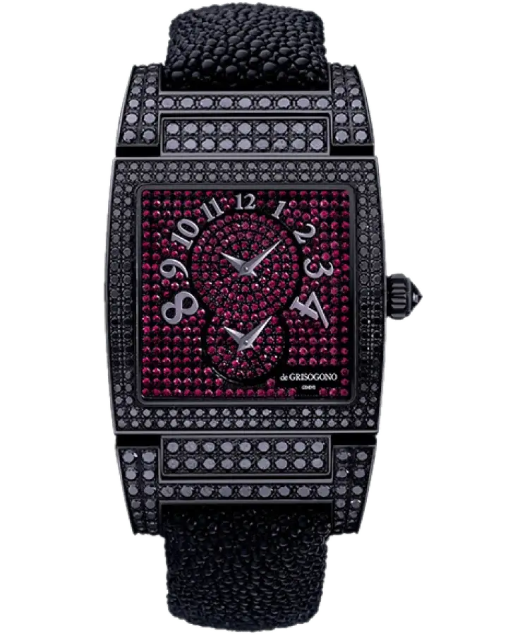 De Grisogono Instrumentino Blackened 18K White Gold & Rubies Ladies Watch