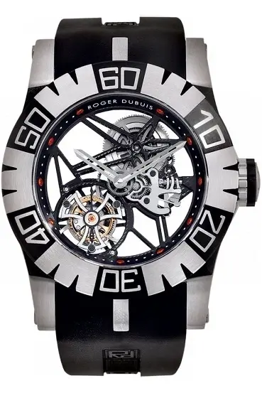 Roger Dubuis Easy Diver Skeleton Flying Tourbillon Titanium Men's Watch