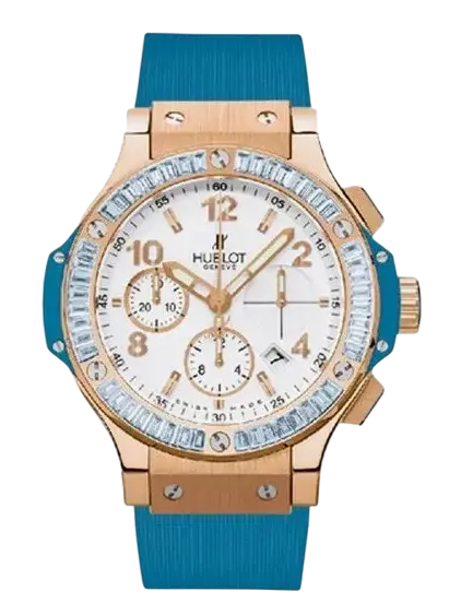 Hublot Big Bang Tutti Frutti 18K Rose Gold & Blue Topaz Ladies Watch