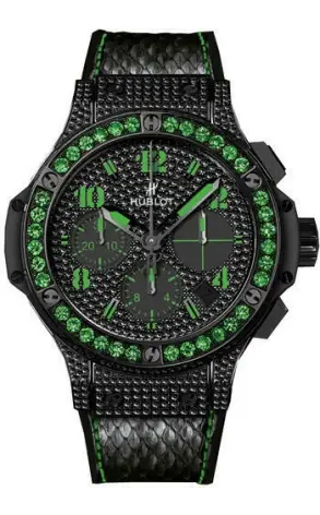 Hublot Big Bang Black Fluo Diamonds Green PVD Stainless steel & Black