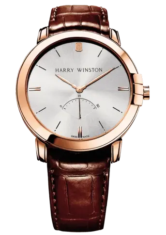 Harry Winston Midnight Retrograde Second 18K Rose Gold Men's Watch