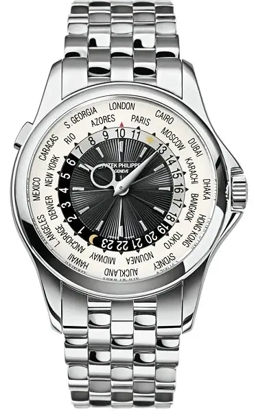 Patek Philippe Complications World Time 18K White Gold Mens Watch