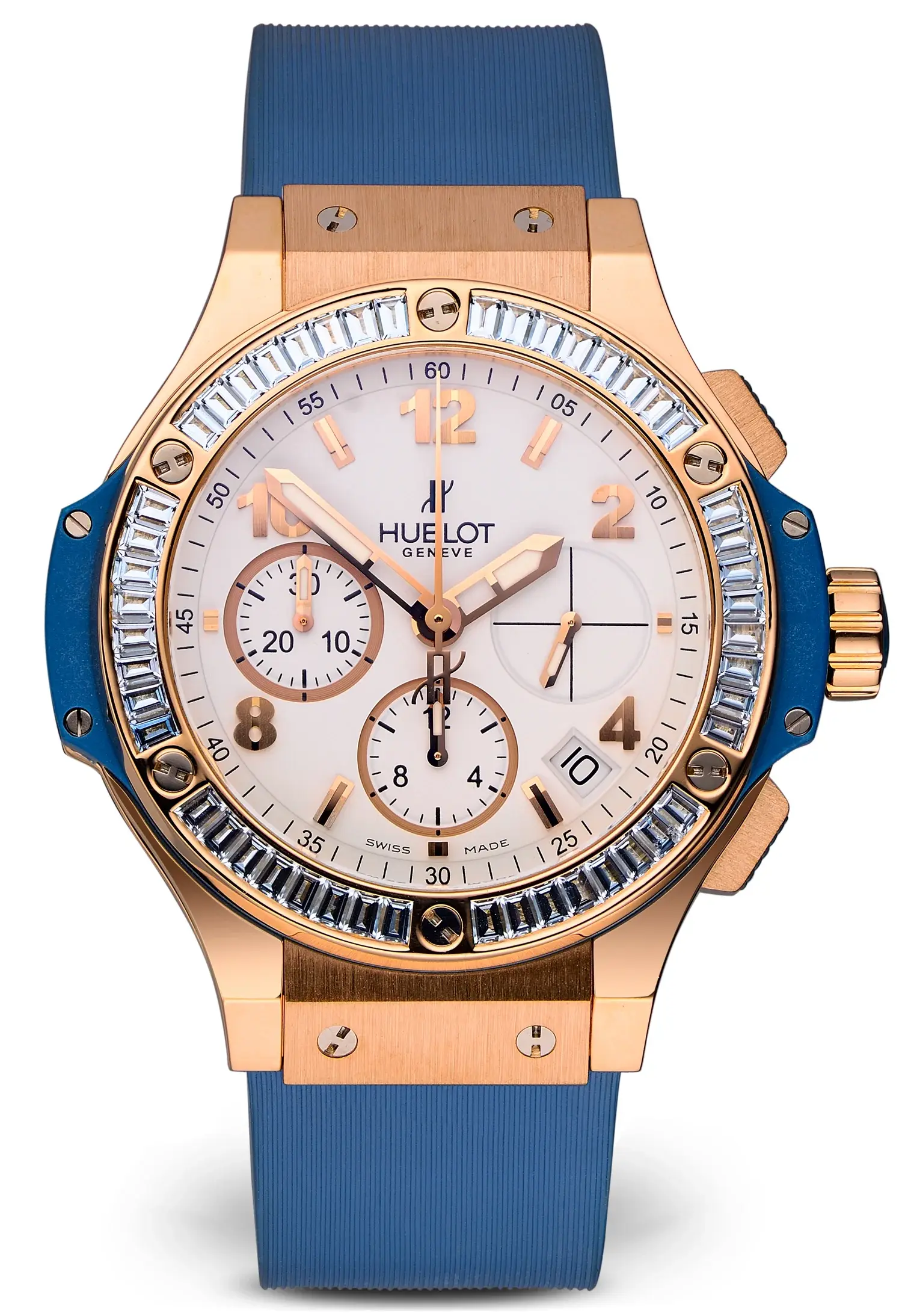 Hublot Big Bang Tutti Frutti 18K Rose Gold & Blue Topaz Ladies Watch